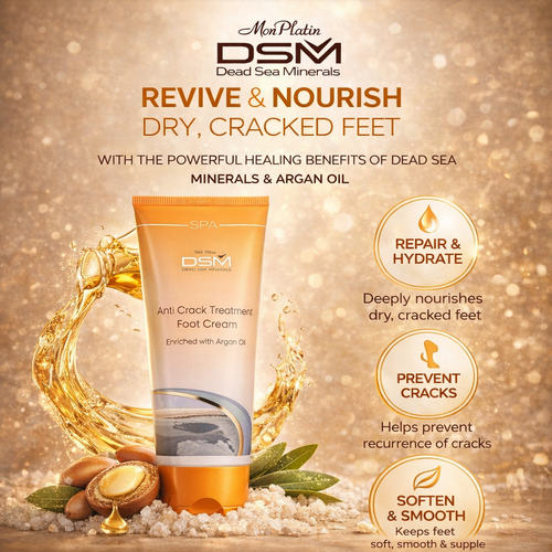 Anti-Crack Foot Cream with Dead Sea Minerals, Argan Oil & Aloe Vera